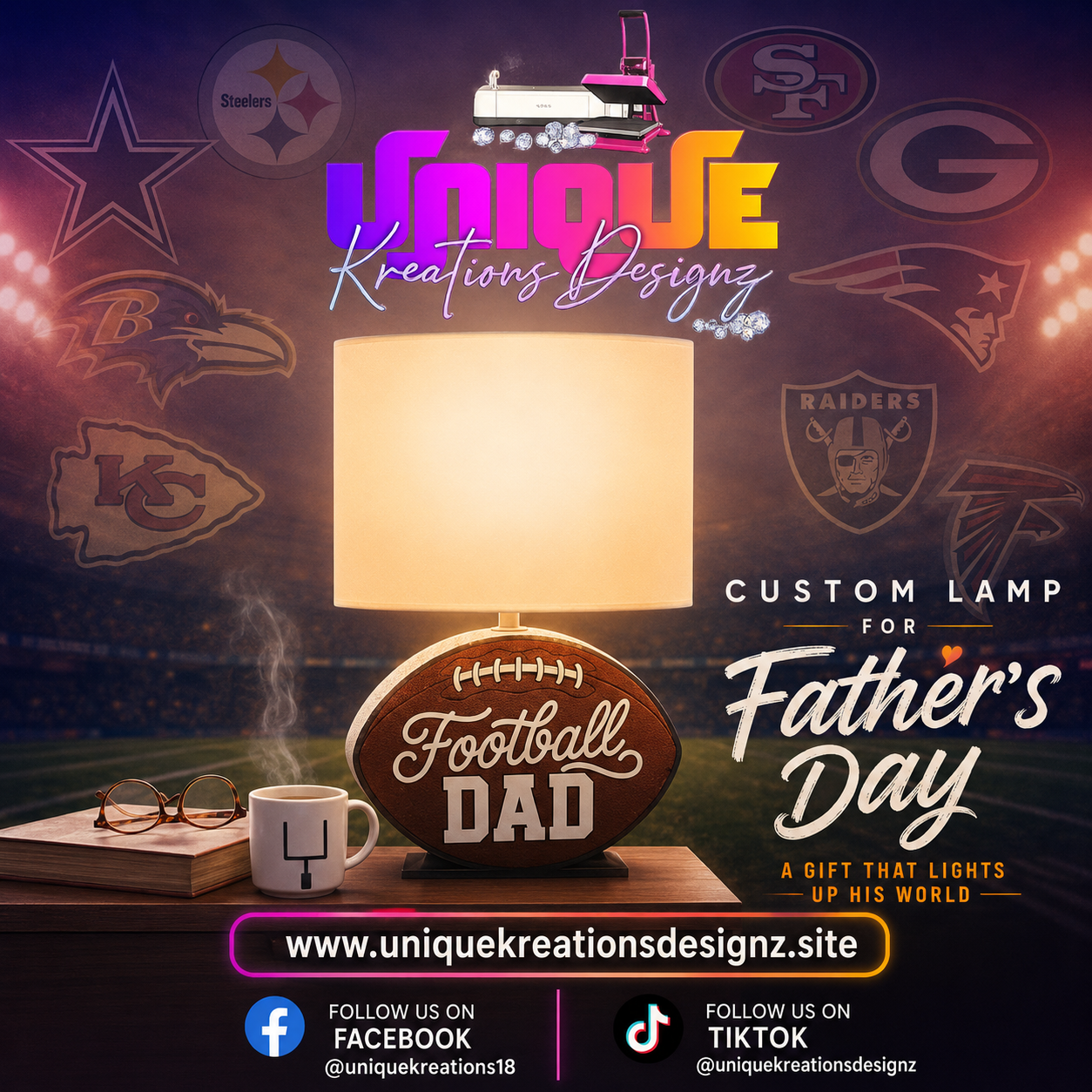 Football dad lamp