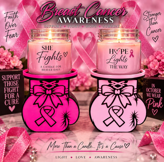 Breast cancer Candle holder