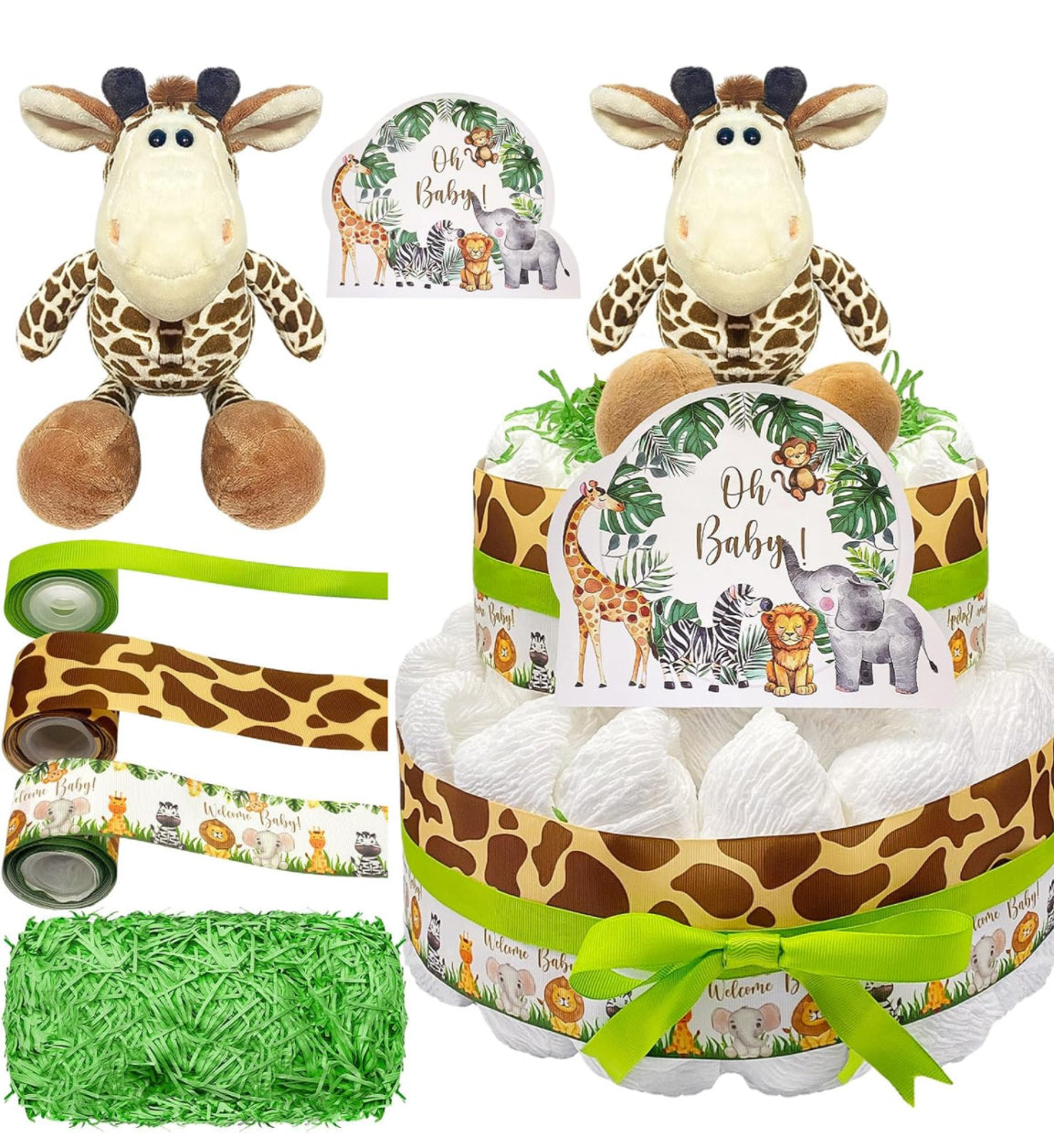 Giraffe Jungle diaper cake
