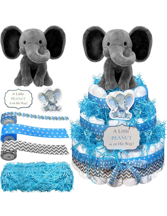 Elephant theme diaper cake