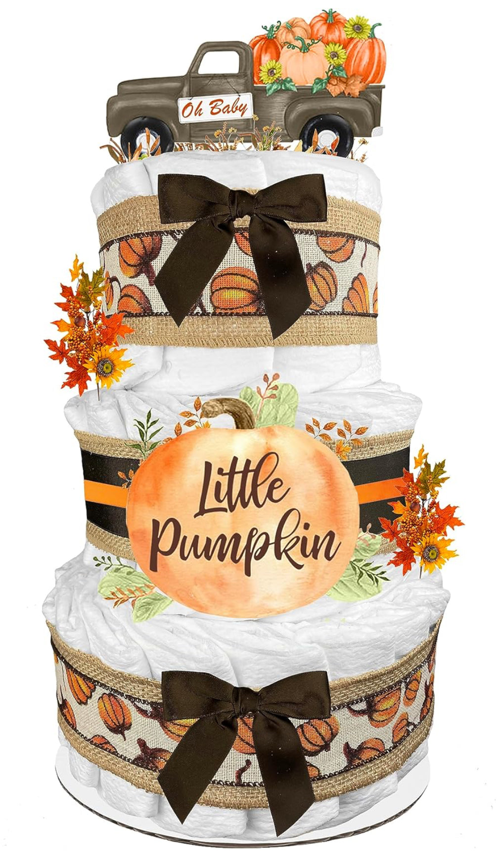 Little pumpkin diaper cake