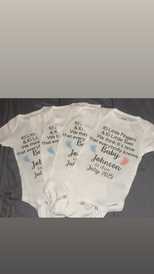 Baby announcements shirt