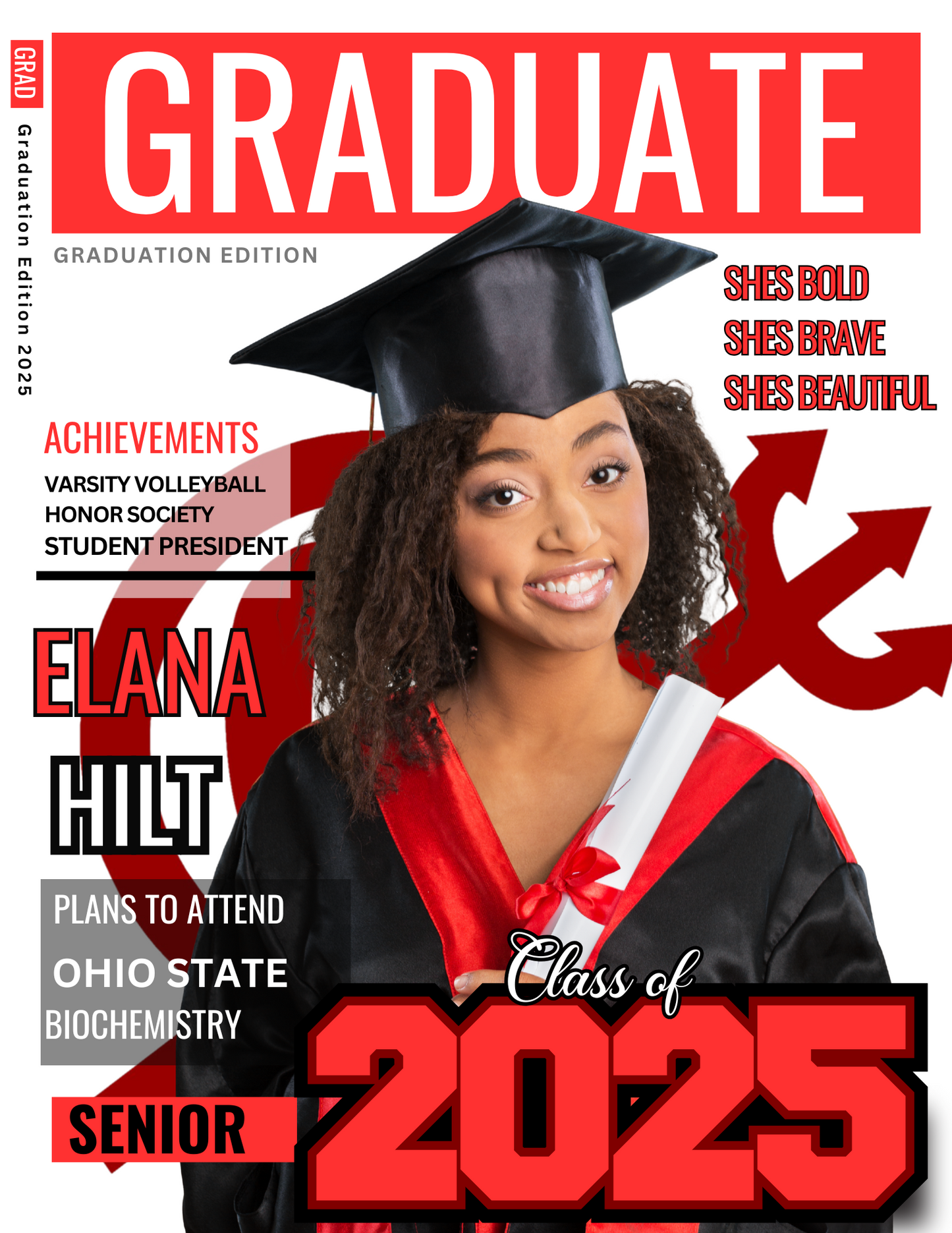 Framed Graduation magazine cover