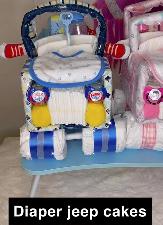 Jeep diapers cake